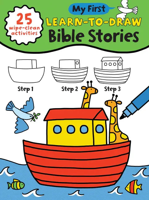 My First Learn-To-Draw: Bible Stories: (25 Wipe Clean Activities + Dry Erase Marker) - stevensbooks