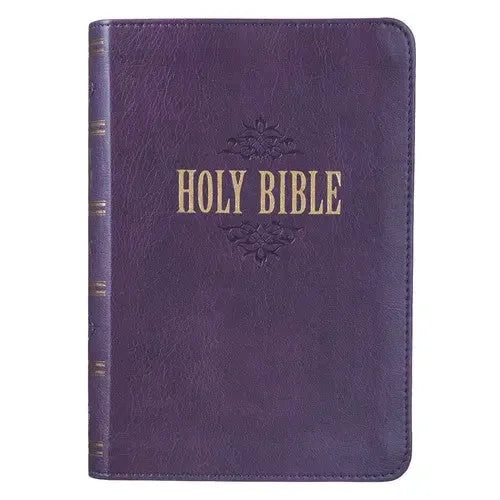 KJV Compact Large Print Lux-Leather Purple - stevensbooks