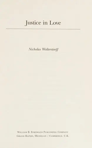 Cover of Justice in Love