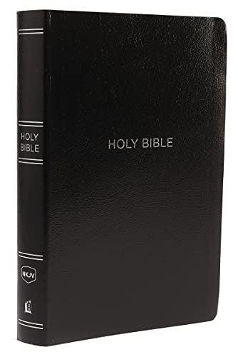 NKJV, Reference Bible, Center-Column Giant Print, Leather-Look, Black, Indexed, Red Letter Edition, Comfort Print - stevensbooks