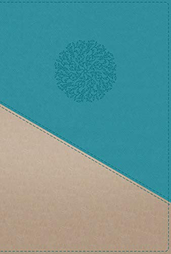 Niv, Personal Size Bible, Large Print, Leathersoft, Teal/Gold, Red Letter, Thumb Indexed, Comfort Print