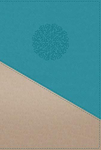 Niv, Personal Size Bible, Large Print, Leathersoft, Teal/Gold, Red Letter, Thumb Indexed, Comfort Print - stevensbooks