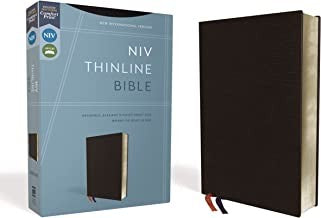 Cover of NIV, Thinline Bible, Bonded Leather, Black, Red Letter Edition (Special)