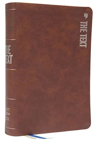 The Text Bible: Uncover the Message Between God, Humanity, and You (Net, Brown Leathersoft, Comfort Print) - stevensbooks