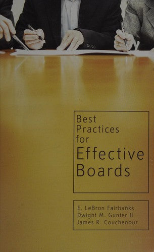 Cover of Best Practices for Effective Boards
