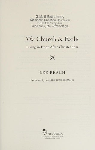 Cover of Church in Exile: Living in Hope After Christendom
