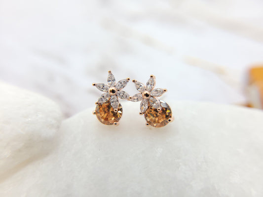 🌟 Golden Winter – Handmade Jasper Earrings | Minimalist Silver Jewelry, Gift for Her, Best Friend Gift