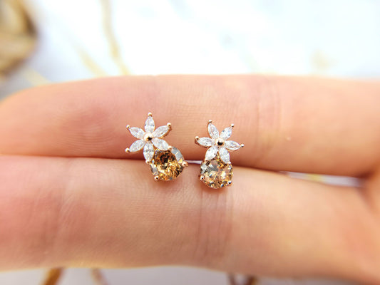 🌟 Golden Winter – Handmade Jasper Earrings | Minimalist Silver Jewelry, Gift for Her, Best Friend Gift