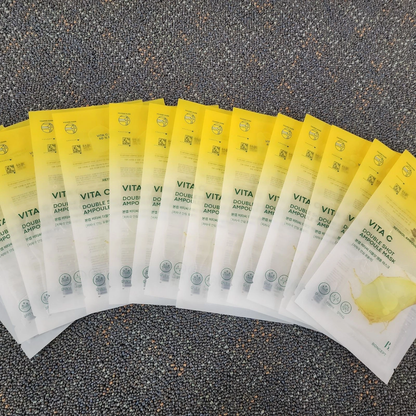 10pcs Vita C Double Shot Vitamin C Ampoule Mask Korean Brightening Face