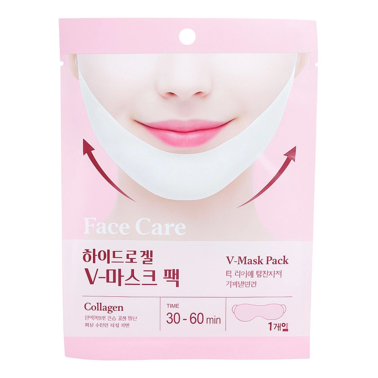 5 Pcs Mein Korean Hydrogel V Line Mask Pack Jawline Lift and Collagen Firming Care