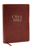 The Open Bible: Read and Discover the Bible for Yourself (NKJV Brown Leathersoft, Red Letter, Comfort Print)