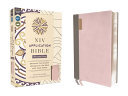 NIV Application Bible, Personal Size, Leathersoft, Pink/Gray, Red Letter, Comfort Print: Bringing the Ancient Message of the Bible Into Your World
