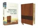 Rooted: The NIV Bible for Men, Leathersoft, Brown, Comfort Print - stevensbooks
