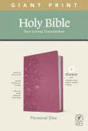 NLT Personal Size Giant Print Bible, Filament Enabled Edition (Red Letter, Leatherlike, Peony Pink) - stevensbooks