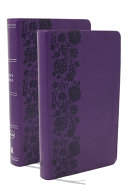 NKJV Bible + Journal Set: Personal Size, Large Print Bible with Cross-References, Purple Leathersoft