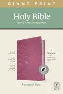 NLT Personal Size Giant Print Bible, Filament Enabled Edition (Red Letter, Leatherlike, Peony Pink, Indexed) - stevensbooks