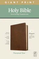 NLT Personal Size Giant Print Bible, Filament Enabled Edition (Red Letter, Leatherlike, Rustic Brown) - stevensbooks