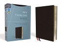 NIV, Thinline Bible, Bonded Leather, Black, Red Letter Edition (Special)