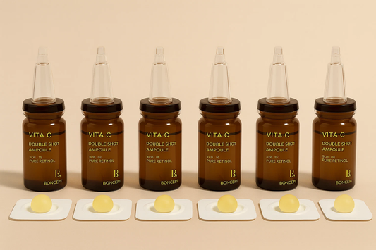 5 pcs Vita C Double Shot Ampoule Kit Freeze Dried Pure Vitamin C and Retinol