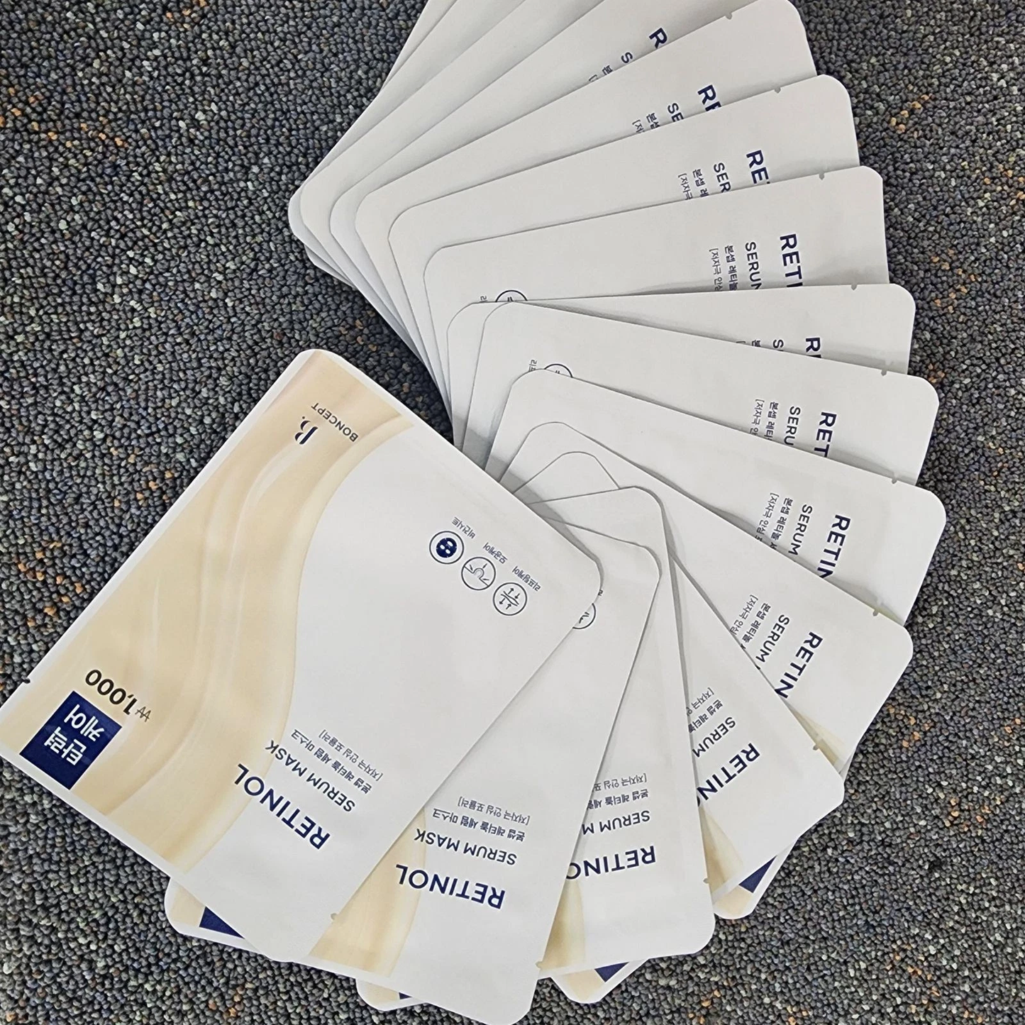 5 pcs Retinol Serum Face Masks 23g Anti Aging Hydrating Firming Set