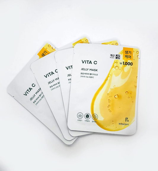 VITA C Jelly Mask 23g 4 pcs – Korean Sheet Mask – Hydrating – Authentic K-Beauty