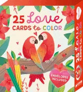 25 Love Cards to Color: Envelopes Included - stevensbooks