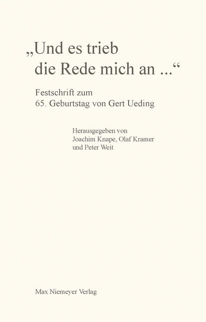 "Und es trieb die Rede mich an..." - Ingram