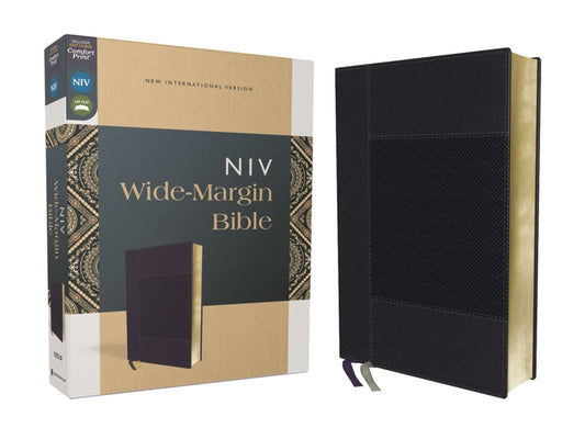 Niv, Wide Margin Bible (a Bible That Welcomes Note-Taking), Leathersoft, Navy, Red Letter, Comfort Print - Ingram