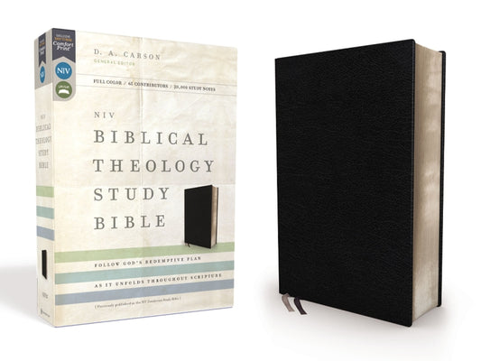 NIV, Biblical Theology Study Bible, Bonded Leather, Black, Indexed, Comfort Print: Follow God's Redemptive Plan as It Unfolds Throughout Scripture - Ingram