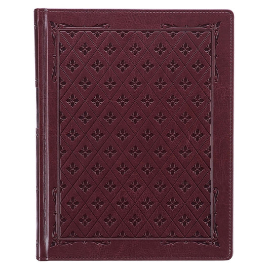 KJV Holy Bible, Large Print Note-Taking Bible, Faux Leather Hardcover - King James Version, Burgundy - Ingram