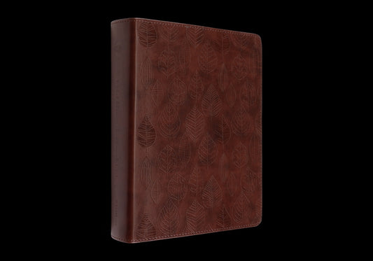 ESV Single Column Journaling Bible (Trutone, Chestnut, Leaves Design) - Ingram