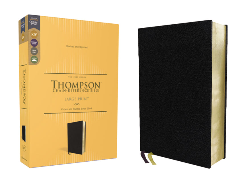 Kjv, Thompson Chain-Reference Bible, Large Print, Bonded Leather, Black, Red Letter, Comfort Print - Ingram