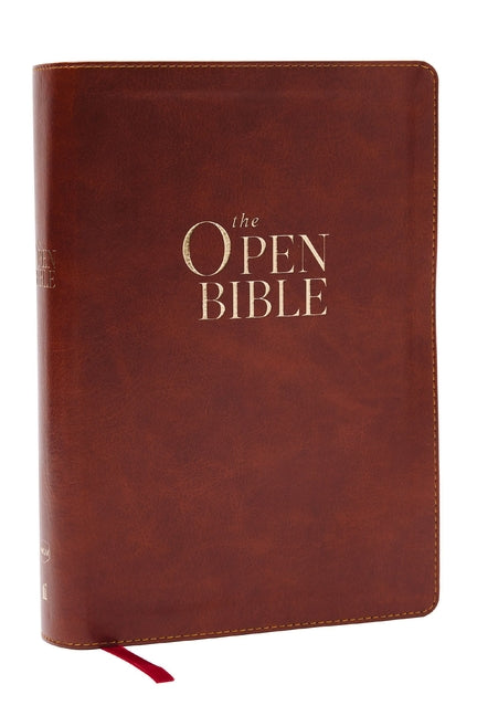 Open Bible: Read and Discover the Bible for Yourself (NKJV Brown Leathersoft, Red Letter, Comfort Print) - Ingram