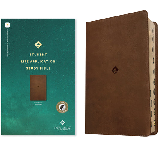 NLT Student Life Application Study Bible, Filament Enabled (Leatherlike, Rustic Brown, Indexed, Red Letter) - Ingram