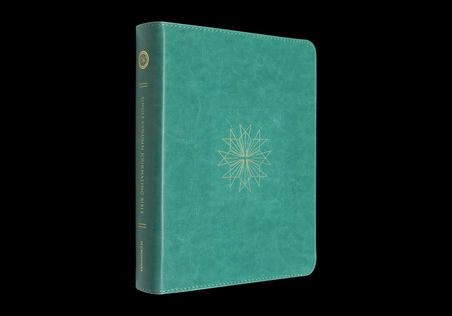ESV Single Column Journaling Bible (Trutone, Teal, Resplendent Cross Design) - Ingram
