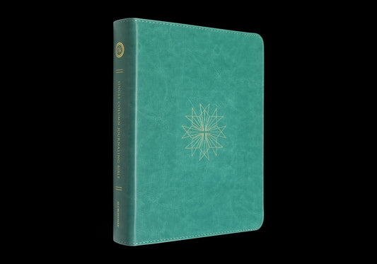 ESV Single Column Journaling Bible (Trutone, Teal, Resplendent Cross Design) - Ingram