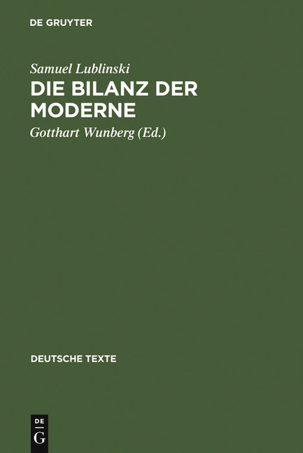 Bilanz der Moderne (Reprint 2011) - Ingram