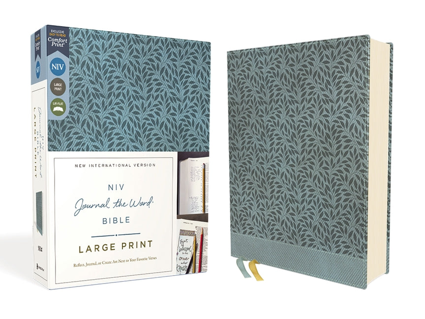 Niv, Journal the Word Bible (Perfect for Note-Taking), Large Print, Leathersoft, Teal, Red Letter, Comfort Print: Reflect, Take Notes, or Create Art N - Ingram