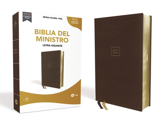 Rvr60, Biblia del Ministro, Letra Gigante, Leathersoft, Café, Palabras de Jesús En Rojo, Comfort Print - Ingram