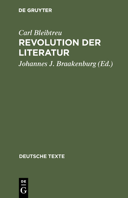 Revolution der Literatur (Nachdr. D. Ausg. Leipzig, Friedrich. Reprint 2017) - Ingram