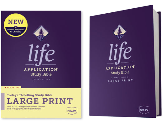 NKJV Life Application Study Bible, Third Edition, Large Print (Hardcover, Red Letter) - Ingram