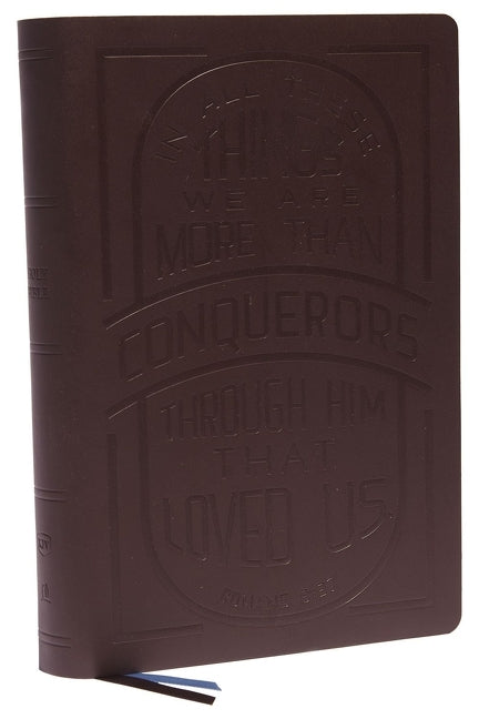 KJV Holy Bible: Large Print with 53,000 Cross References, Brown Genuine Leather, Red Letter, Comfort Print: King James Version (Verse Art Cover Collec - Ingram