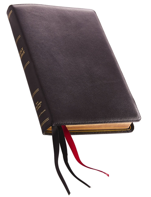 NKJV, Thinline Reference Bible, Large Print, Premium Leather, Black, Sterling Edition, Comfort Print - Ingram