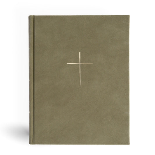 CSB Illustrator's Notetaking Bible, Large Print Edition, Sage Suedesoft Leathertouch Over Board - Ingram
