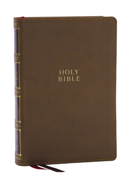 KJV Holy Bible: Compact Bible with 43,000 Center-Column Cross References, Brown Leathersoft, Red Letter, Comfort Print: King James Version - Ingram