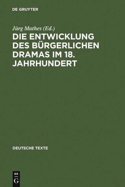 Entwicklung des bürgerlichen Dramas im 18. Jahrhundert - Ingram