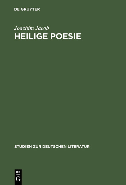 Heilige Poesie (Reprint 2014) - Ingram