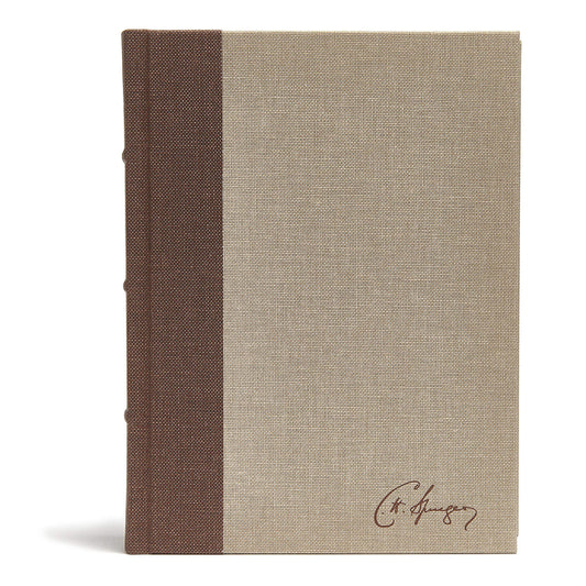 CSB Spurgeon Study Bible, Brown/Tan Cloth Over Board - Ingram