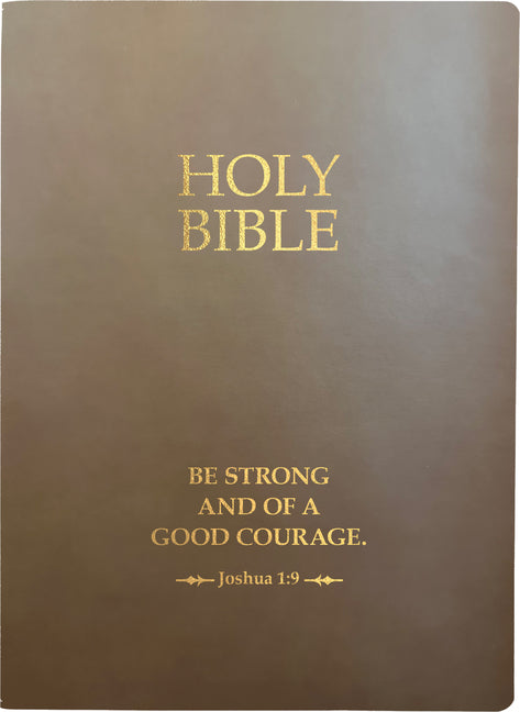 Kjver Holy Bible, Be Strong and Courageous Life Verse Edition, Large Print, Coffee Ultrasoft: (King James Version Easy Read, Red Letter, Brown, Joshua - Ingram