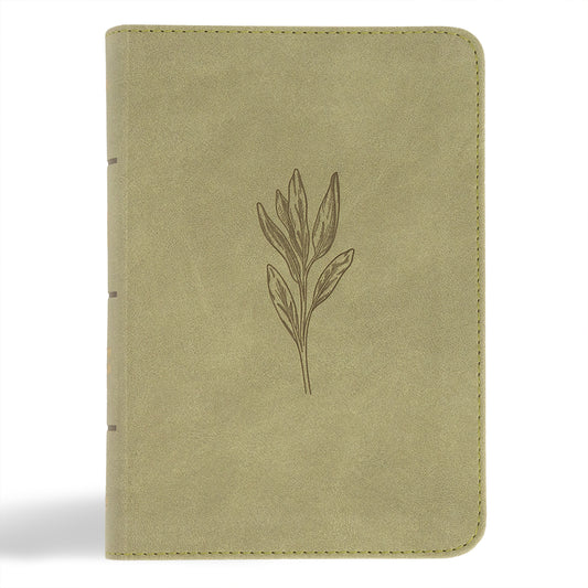 NASB Large Print Compact Reference Bible, Sage Suedesoft Leathertouch - Ingram